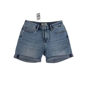 Mavi Pixie Light Wash Cuffed Denim Shorts Organic Cotton Size 26 N241614